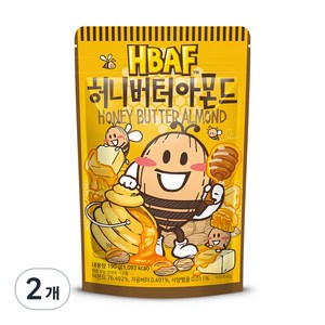 HBAF 허니버터 아몬드, 190g, 2개