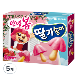 오리온 딸기송이 과자, 5개, 50g