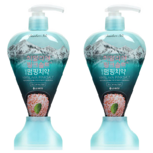 히말라야핑크솔트 담은 펌핑치약 아이스카밍민트, 285g, 2개