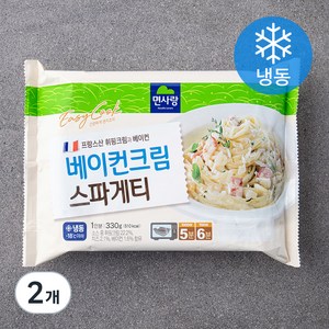 면사랑 베이컨크림 스파게티 1인분 (냉동), 330g, 2개