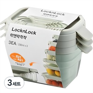 락앤락 착착 밀폐용기 230ml, 3세트, 230ml(3P)