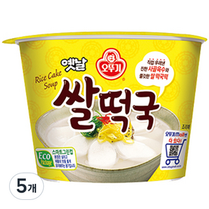 오뚜기 옛날 쌀떡국 용기형, 166.6g, 5개