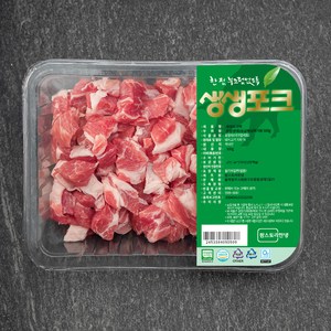 생생포크 한돈 무항생제 1등급 목심 찌개용 (냉장), 500g, 1개