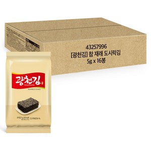 참 도시락김, 5g, 16개