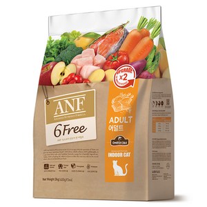 ANF 식스프리 인도어 캣 기능성 사료, 어덜트, 2kg, 1개