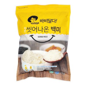 엉클탁 2024년산 햅쌀 바비달다 씻어나온 백미, 상, 2kg, 1개