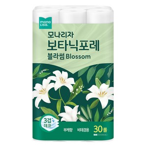 모나리자 보타닉포레 블라썸 3겹 고급롤화장지, 27m, 30개입, 1개