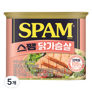 스팸 닭가슴살, 340g, 5개