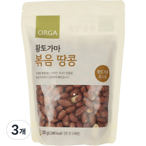 올가홀푸드 황토가마 볶음 땅콩, 300g, 3개