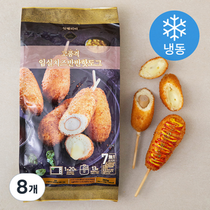 잇퀄리티 고품격 임실치즈 반반 핫도그 (냉동), 90g, 8개