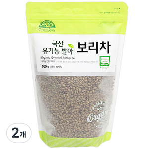 오가닉스토리 유기농 발아 보리차, 500g, 1개입, 2개