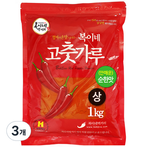 복이네먹거리 떡볶이용고춧가루 상 소스용 순한맛, 1kg, 3개