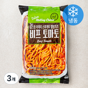 밀스원 이태리 스파게티 멜팅치즈 비프 토마토 (냉동), 380g, 3개