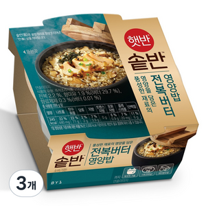 햇반솥반 전복버터 영양밥, 200g, 3개