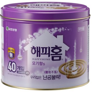 해피홈 모기향 40p, 100g, 1개