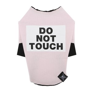 퍼피엔젤 DO NOT TOUCH 반려견 티셔츠 TS505, 핑크, 1개