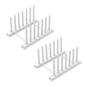 블럭마트 주방 접시꽂이 정리대, 2개, 화이트