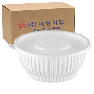 쿡앤락 성형 면용기 대 1.5L 백색 세트, 100개, 1개