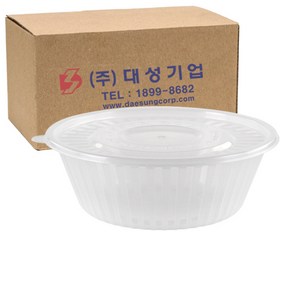 쿡앤락 사출 냉면용기 소 1.2L 투명 세트, 100개, 1세트