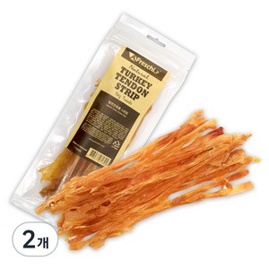 프레스키 터키텐던 스트립 강아지 간식, 칠면조 힘줄, 75g, 2개