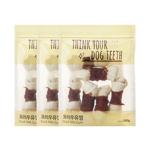 ThinkYourDogTeeth 반려견 우유껌 6개입, 오리, 240g, 3개