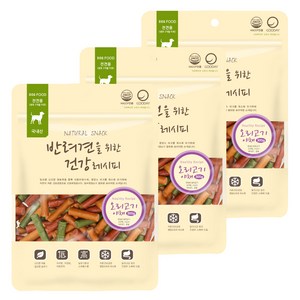 굿데이 반려견을 위한 건강레시피 져키, 혼합맛(오리고기/야채), 300g, 3개