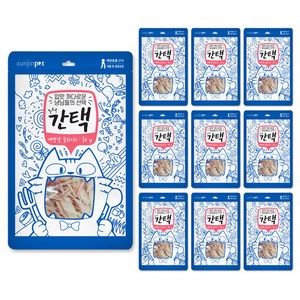 간택 고양이간식 생선살 30g, 게맛살슬라이스, 10개