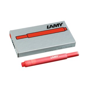 LAMY 만년필용 잉크 카트리지, 레드, 5개