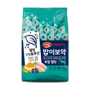 밥이보약 강아지 전연령 기능성 사료, 토탈 웰빙, 3.4kg, 1개