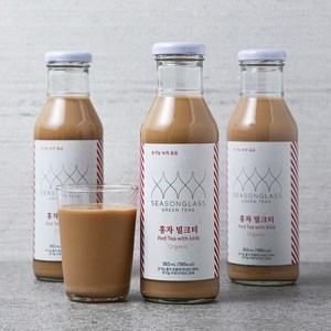 유기가공식품 인증 홍차 밀크티, 365ml, 3병