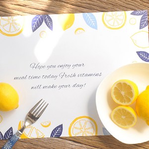 모노라이크 해피데이즈 플레이스 매트 Fesh 32p, Lemon, 410 x 275 mm