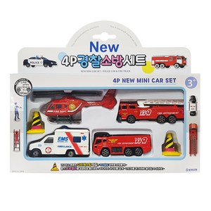 pionee toys NEW 4P 경찰소방세트 소방, 혼합색상, 1세트