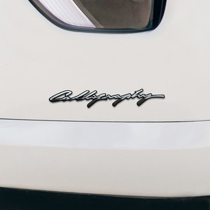 그리븐 MODEL NAME 캘리그라피 메탈 엠블럼 70387, 미러크롬