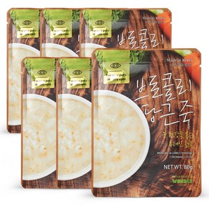 원더푸드 강아지 건강죽, 브로콜리 당근죽, 80g, 6개