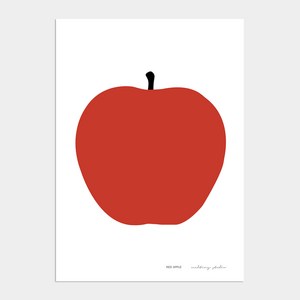 멜팅스튜디오 돈을 부르는 사과 그림 포스터 Red apple