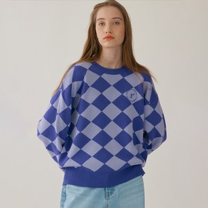 로라로라 여성용 CHECKER BOARD KNIT