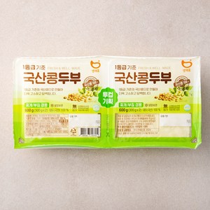 생채움 국산콩두부, 300g, 2개