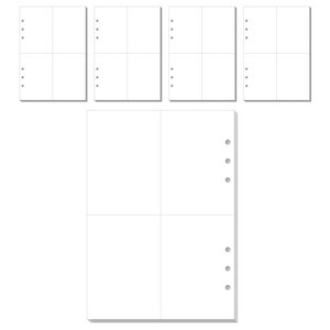 워너디스 A5 6공 기본 리필 속지 무지 4분할 위클리 20매 x 5세트
