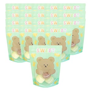 도나앤데코 도나와 친구들 PET 스탠드 지퍼백 18 x 25 cm, sweet 봉구, 20개