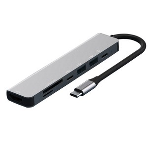 구스페리 7포트 USB 3.0 HDMI C타입 멀티허브 DEX 덱스 미러링, 1개