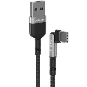 주파집 USB A타입-C타입 180도 각도조절 고속충전 케이블, 1m, 그레이, 1개