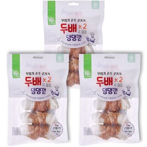 더내추럴 강아지 두배 댕댕 치킨껌 11cm 40g x 5p, 3개