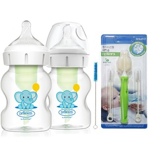 닥터브라운 데코 PP 젖병 2p + 통기시스템 전용솔 세트, 혼합색상, 150ml, 1세트