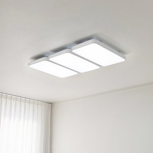 LED등 베젤리스 거실3등 150W 주광색 6500K 1060 x 650 mm, 백색