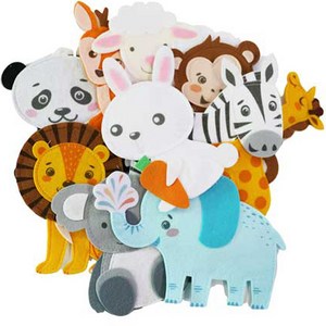 맘스보드 펠트 자석 동물 판퍼즐, 1개, 10피스