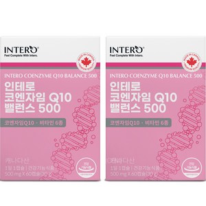 인테로 코엔자임 Q10 밸런스 500 30g, 60정, 2개