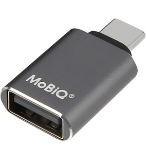 모비큐 C 타입 USB 3.2 to A타입 변환 OTG 10Gbps 고속 미니 젠더 스페이스 그레이, EM-CTA1P