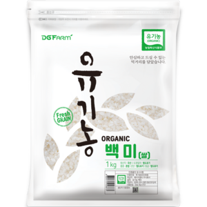 대구농산 2024년산 햅쌀 유기농 백미, 상, 1kg, 1개