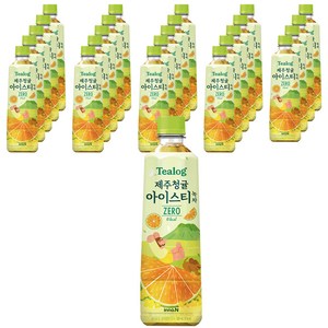 티로그 제주청귤 아이스티 녹차 제로, 500ml, 24개