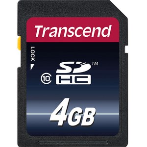 트랜센드 SDHC CLASS10 메모리카드 TS4GSDHC10, 4GB, 1개